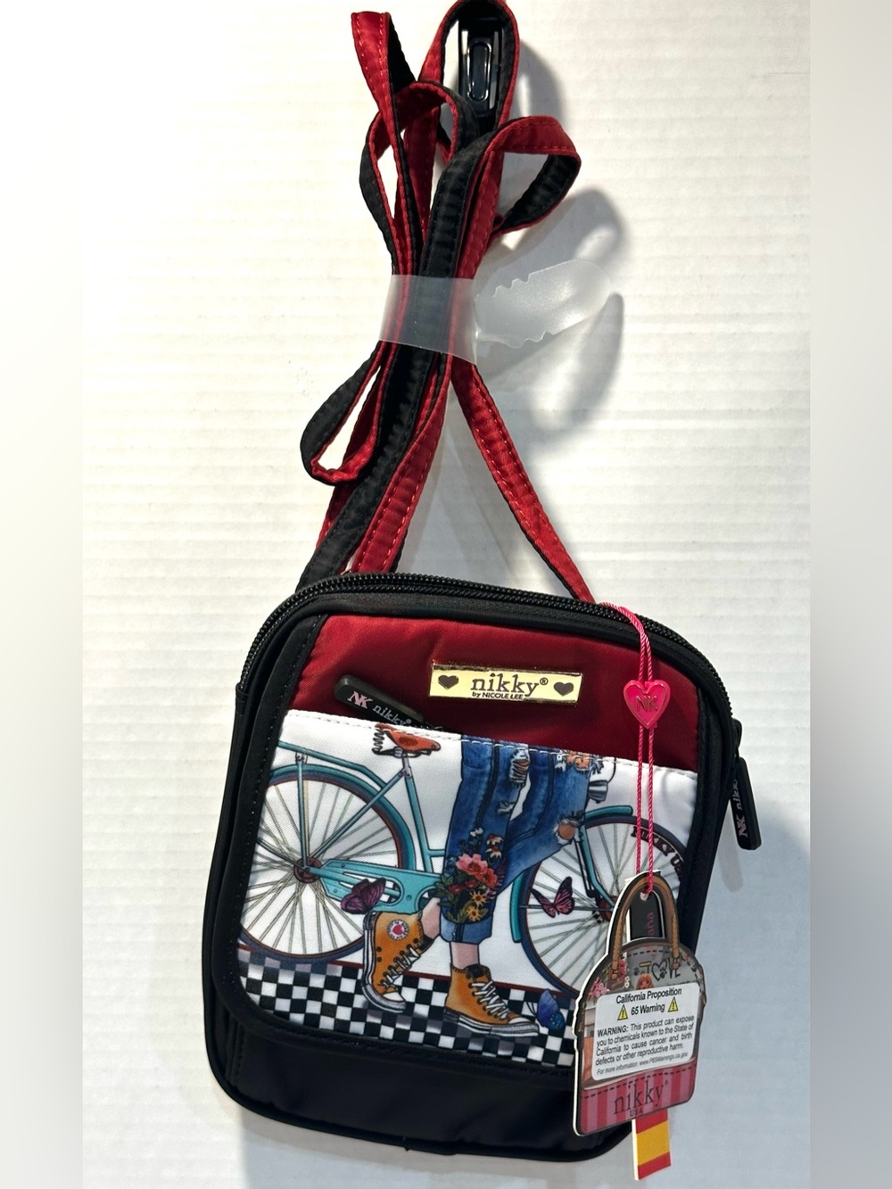 Nikky by Nicole Lee Step By Step Nylon Crossbody Pouch Bag